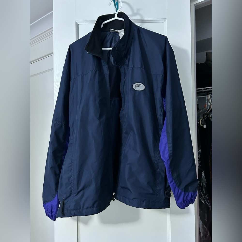 Women’s Nike Dark Blue and Purple Windbreaker - Medium